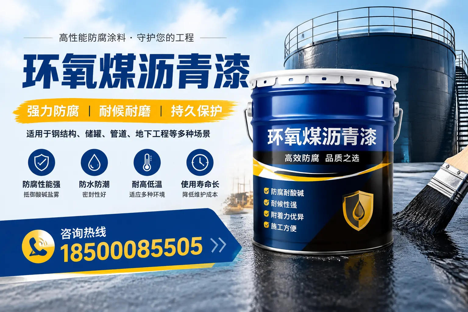 环氧煤沥青漆在工业中的应用，宁江企业的选择